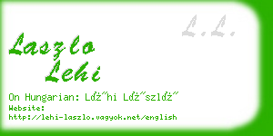 laszlo lehi business card